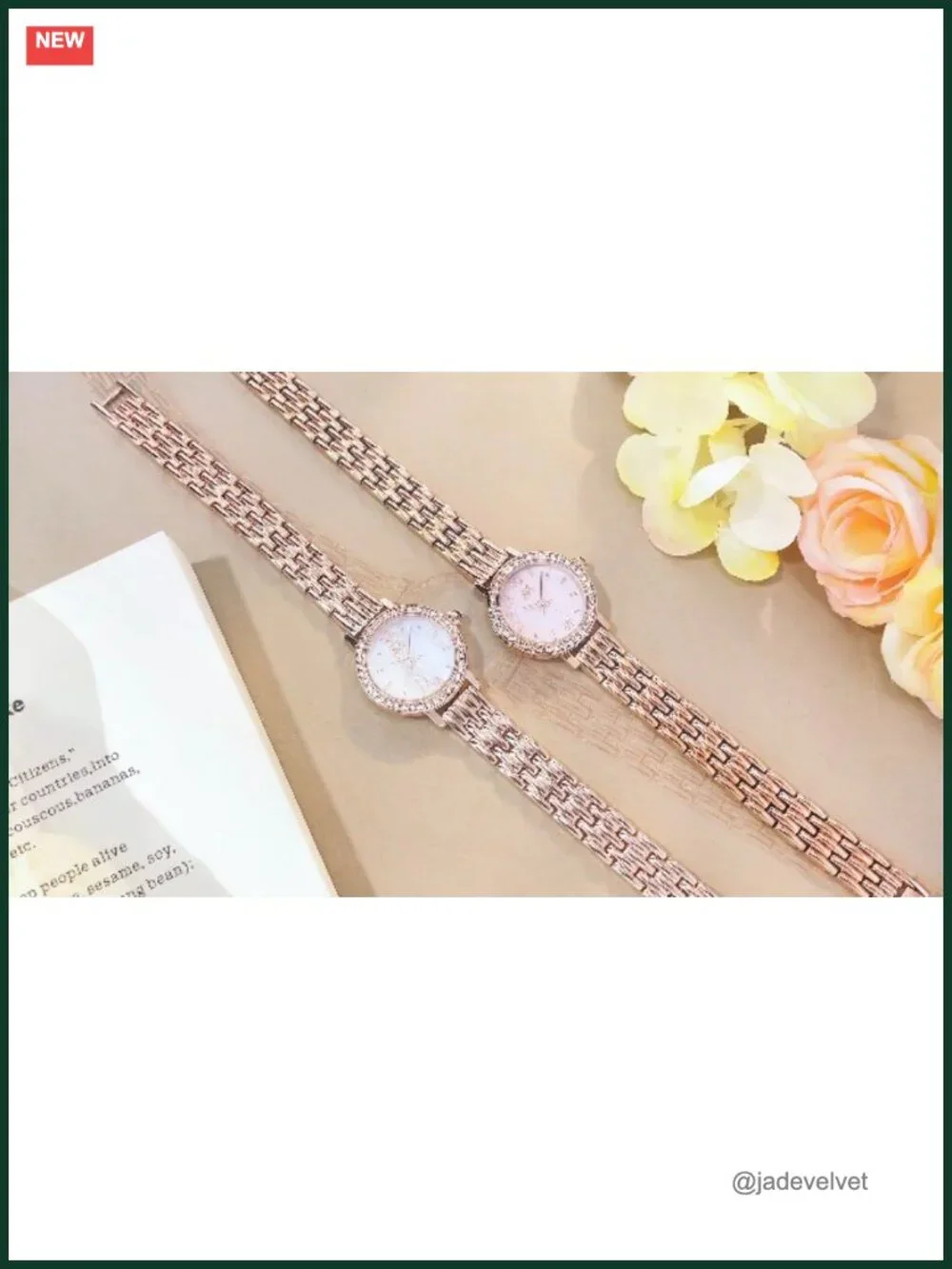 Luxury Women's Diamond Bracelet Watch Waterproof Mother of Pearl Dial